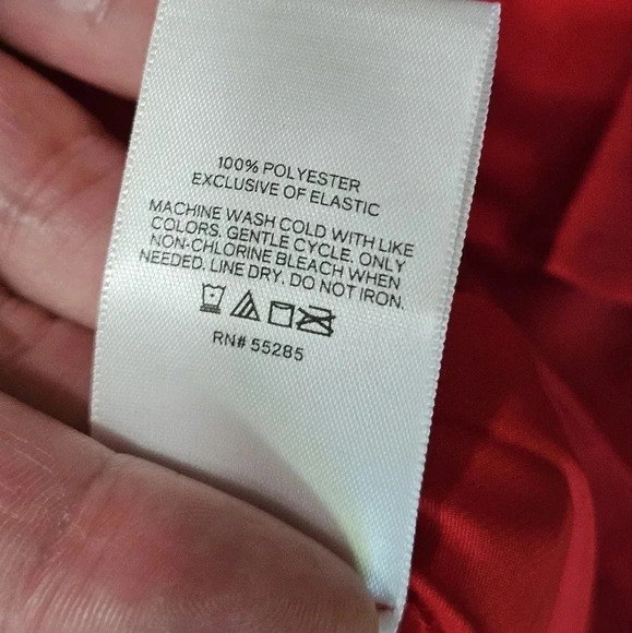 Express Women’s Medium Red Pleated Empire Waist Cocktail Party Dress Retro Rare - Picture 5 of 8